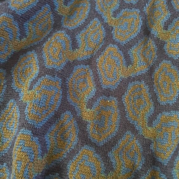 Vtg Y2K 2000s 90s Valentino Uomo Blue Abstract Pullover Sweater 100% Wool Sz M - Picture 6 of 8